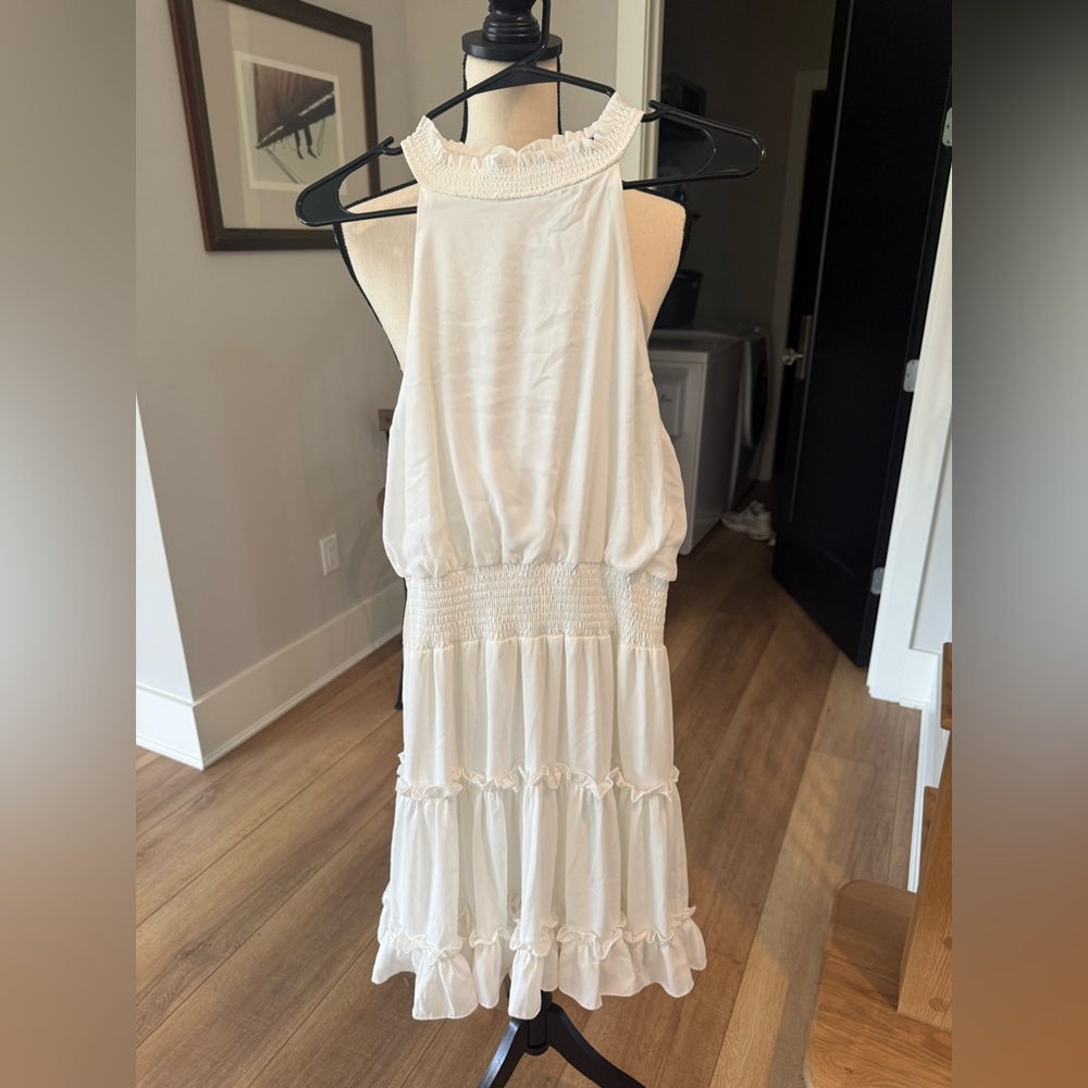 Evelyn Blue Smocked Sleeveless Woven Dress